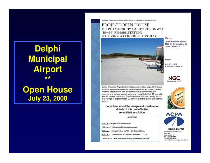 delphi municipal airport open house