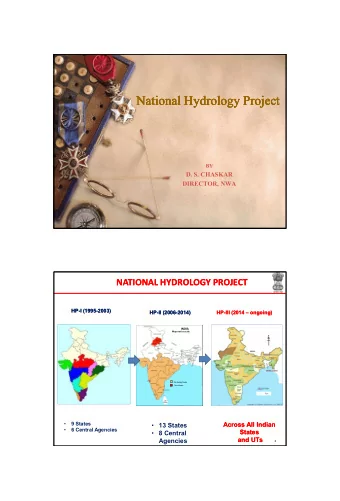 National Hydrology Project  National Hydrology Project  National Hydrology Project  National