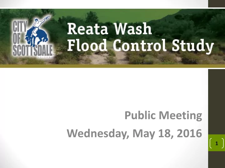 public meeting wednesday may 18 2016