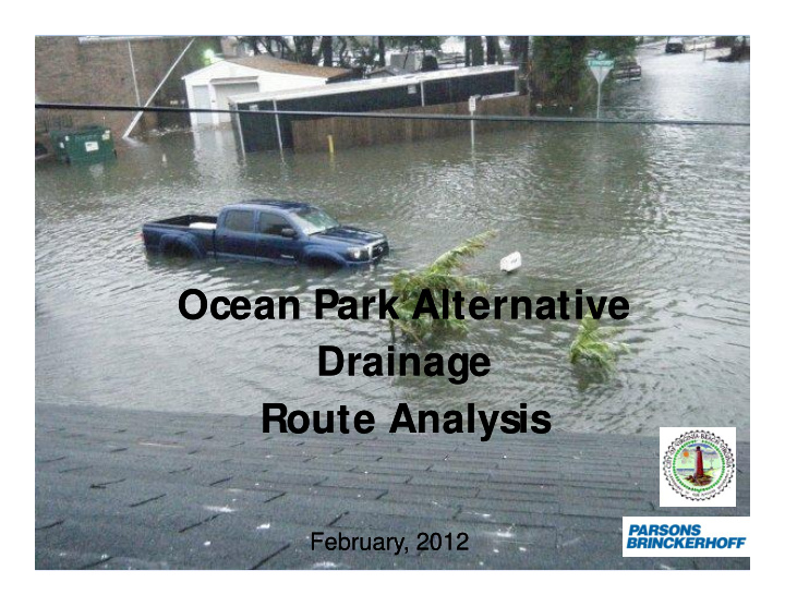 ocean park alternative ocean park alternative drainage