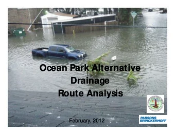 Ocean Park Alternative  Ocean Park Alternative  Drainage  Drainage  Route Analysis  Route Analysis