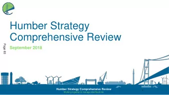 Humber Strategy  Comprehensive Review  Page 83  September 2018  Humber Strategy Comprehensive