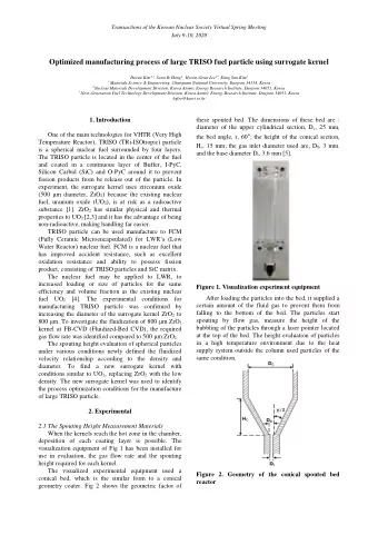Optimized manufacturing process of large TRISO fuel particle using surrogate kernel Doeun Kim 1,3 ,