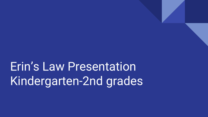 erin s law presentation