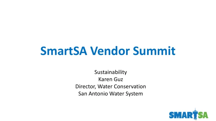 smartsa vendor summit