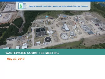 WASTEWATER COMMITTEE MEETING  May 30, 2019  CLICK TO EDIT MASTER TITLE STYLE  AGENDA  Opening
