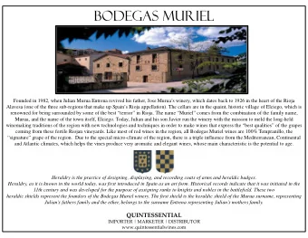 BODEGAS MURIEL  Founded in 1982, when Julian Murua Entrena revived his father, Jose Muruas