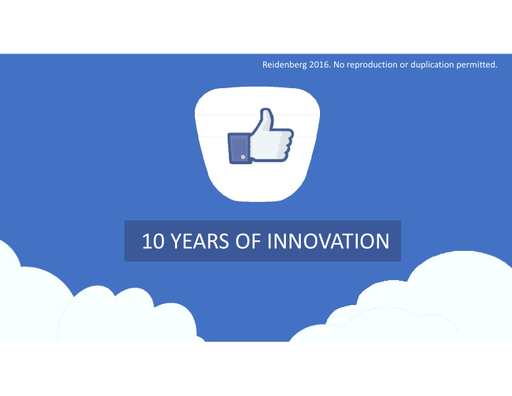 10 years of innovation history of progress