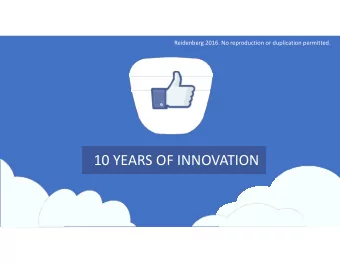 10 YEARS OF INNOVATION History of Progress Leading the Industry in Suicide Prevention  2012  2014