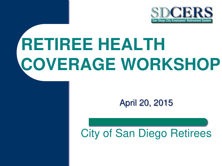 retiree health coverage workshop