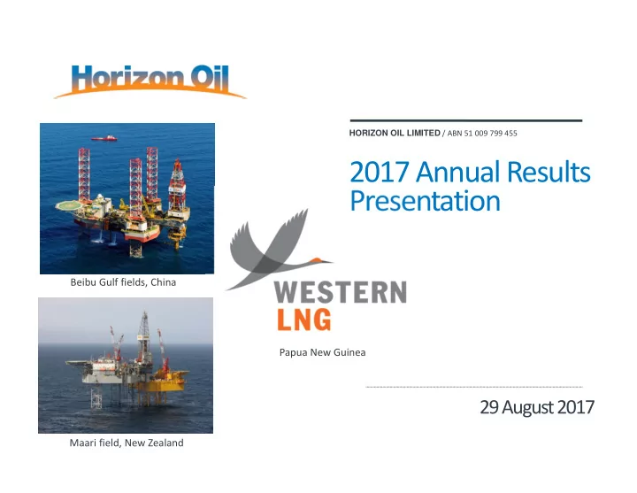 2017 annual results presentation