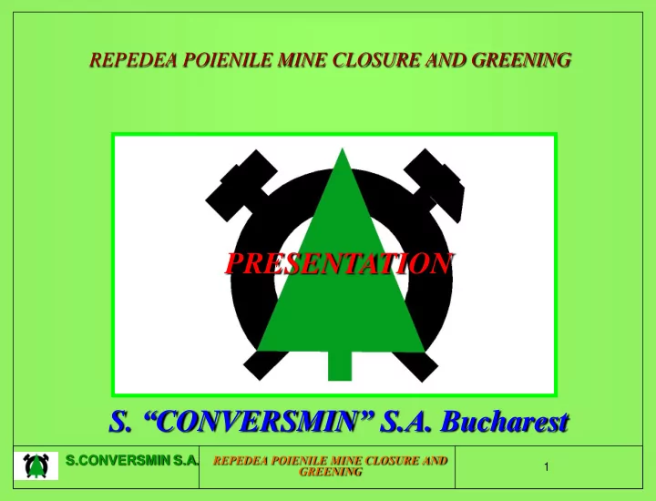presentation s conversmin s a bucharest