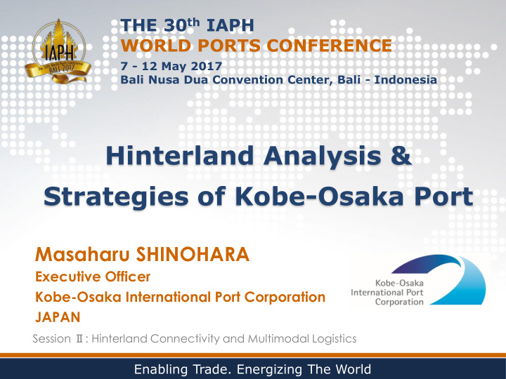 hinterland analysis strategies of kobe osaka port