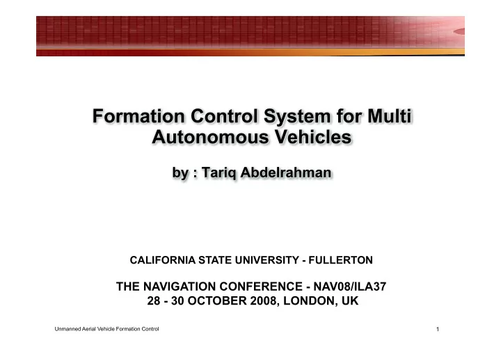 the navigation conference nav08 ila37 28 30 october 2008