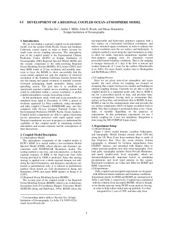 * Corresponding author address: Hyodae Seo, Scripps  Institution of Oceanography, La Jolla, CA