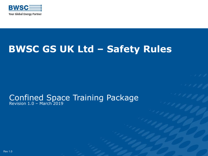 bwsc gs uk ltd safety rules