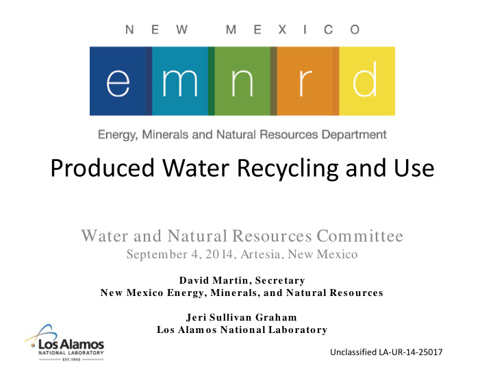 produced water recycling and use