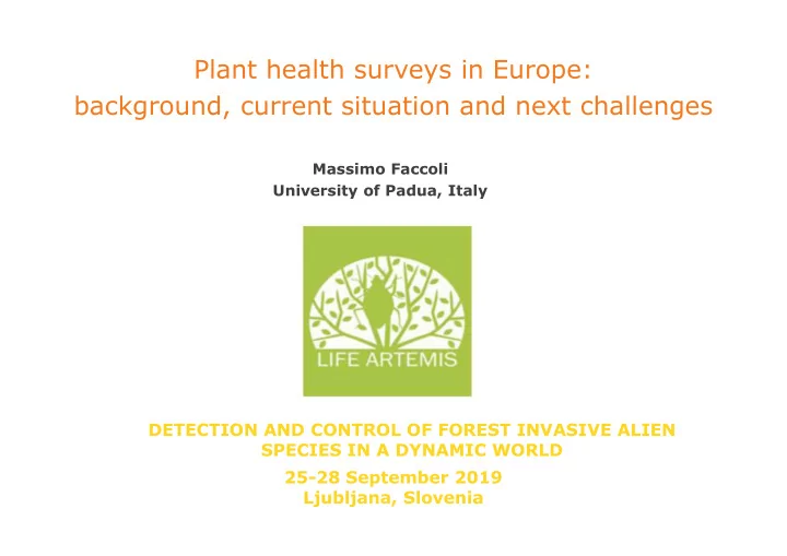 plant health surveys in europe background current