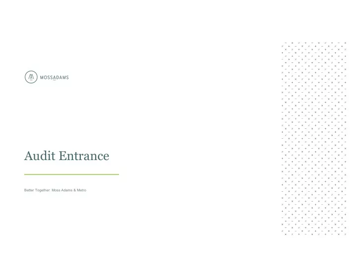 audit entrance