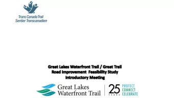 Great Lakes Waterfront Trail / Great Trail  Road Improvement  Feasibility Study  Introductory