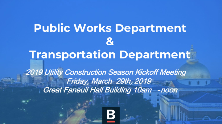public works department transportation department