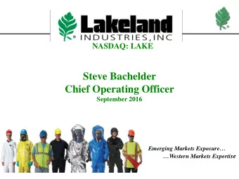 Steve Bachelder  Chief Operating Officer  September 2016  Emerging Markets Exposure Western