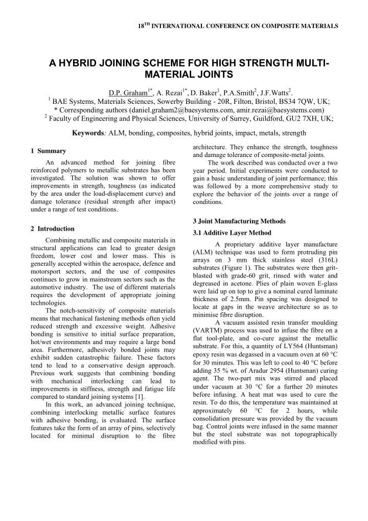 a hybrid joining scheme for high strength multi material