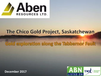 December 2017  Forward Looking Statements  This presentation includes certain forward-looking