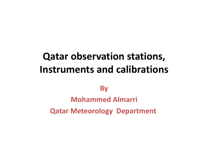 qatar observation stations qatar observation stations