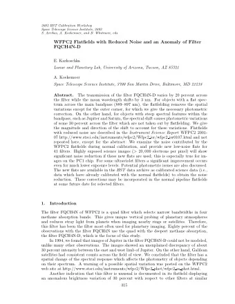 WFPC2 Flatfields with Reduced Noise and an Anomaly of Filter  FQCH4N-D  E. Karkoschka  Lunar and