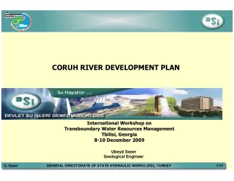 CORUHRIVERDEVELOPMENTPLAN  InternationalWorkshopon