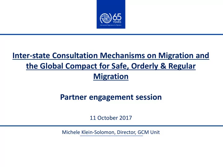 11 october 2017 michele klein solomon director gcm unit 1