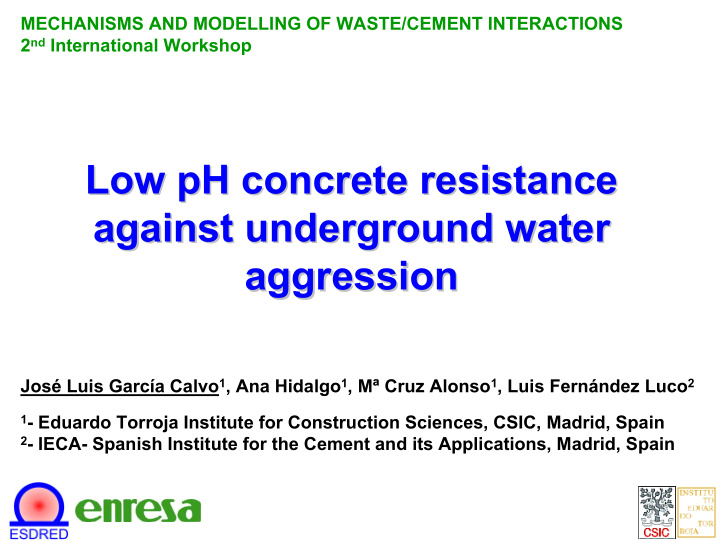 low ph concrete resistance low ph concrete resistance