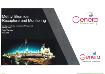 genera  Biosecvrir  Log Export Industry  Fumigation Management  Meeting No 11  Port of Tauranga