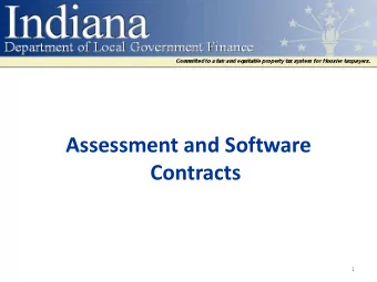 Contracts  1  Contracts  IC 6-1.1-4-17  Subject to the approval of the DLGF, a county