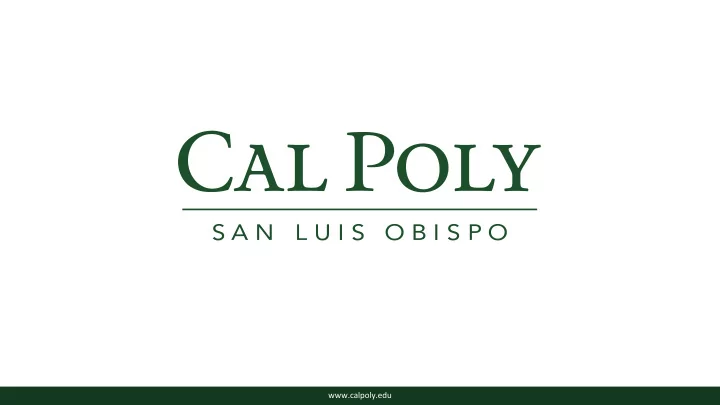 calpoly edu master plan status