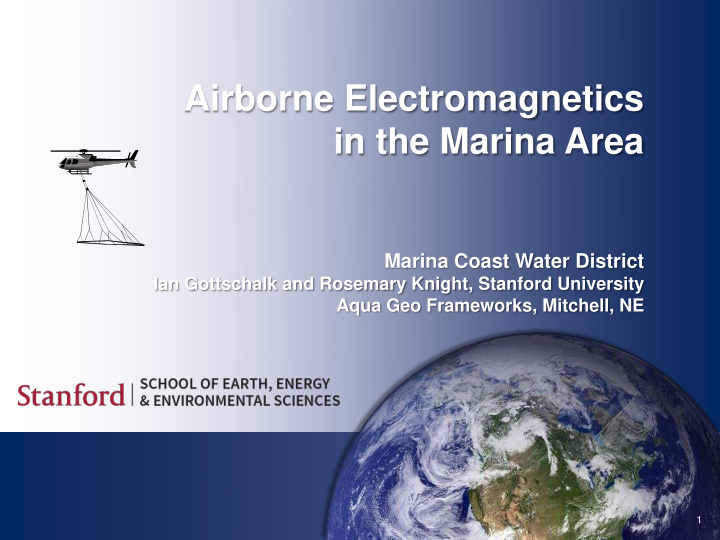 airborne electromagnetics in the marina area