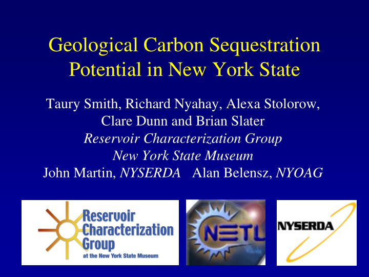 geological carbon sequestration potential in new york