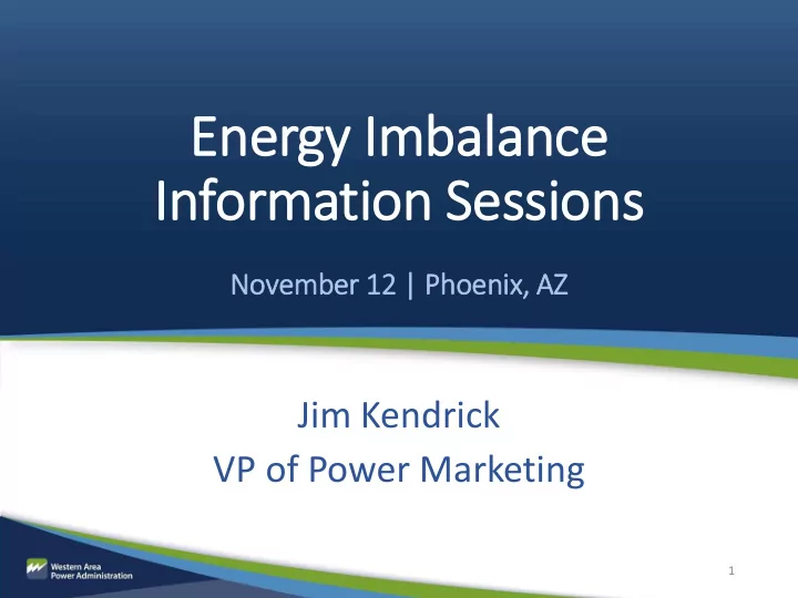 energy i y imbalance inf nformation n sessi essions
