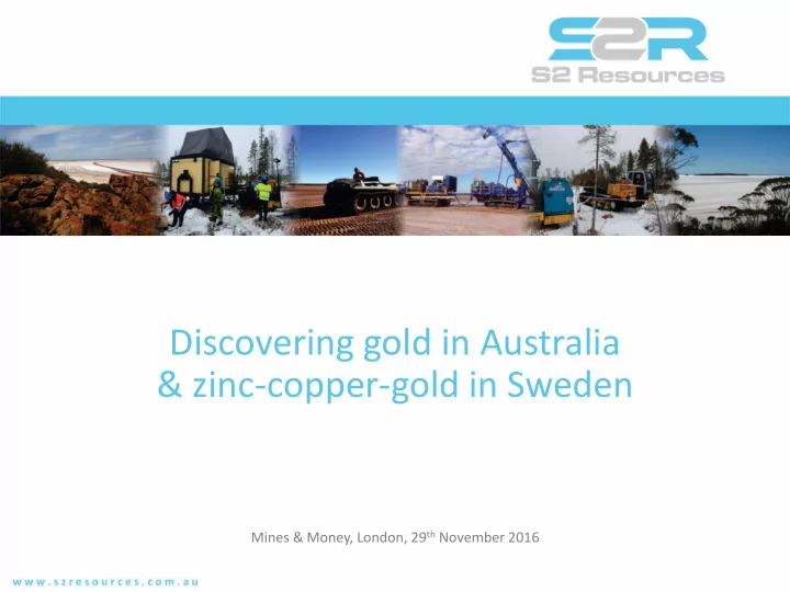 zinc copper gold in sweden