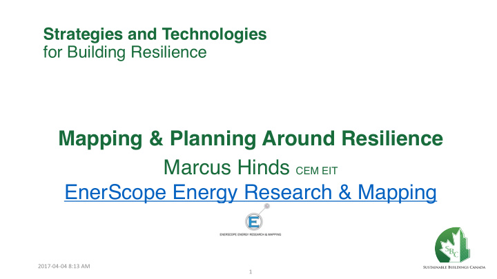 mapping planning around resilience