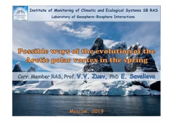 Institute of Monitoring of Climatic and Ecological Systems SB RAS  Laboratory of
