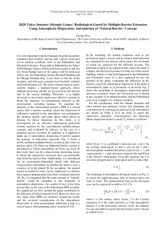 2020 Tokyo Summer Olympic Games Radiological Guard by Multiple-Barrier Extension Using