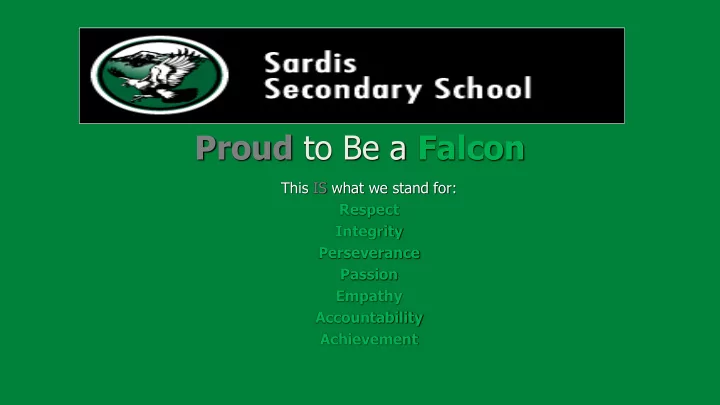 proud to be a falcon