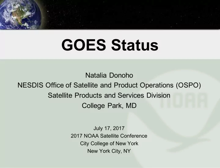 goes status
