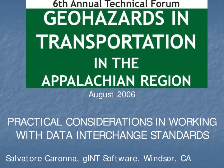 practical cons iderations in working with data