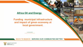 Africa Oil and Energy  Funding  municipal infrastructure  and impact of green economy at  local