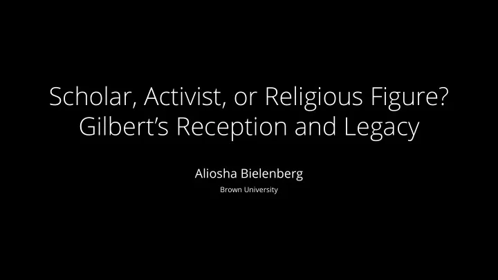 scholar activist or religious figure