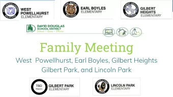 Family Meeting  West  Powellhurst, Earl Boyles, Gilbert Heights  Gilbert Park, and Lincoln Park