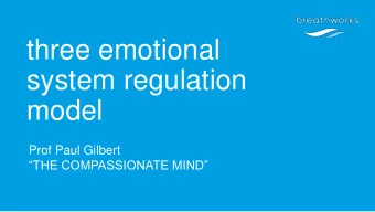 system regulation  model  Prof Paul Gilbert  THE COMPASSIONATE MIND  ACHIEVING/  SOOTHING/